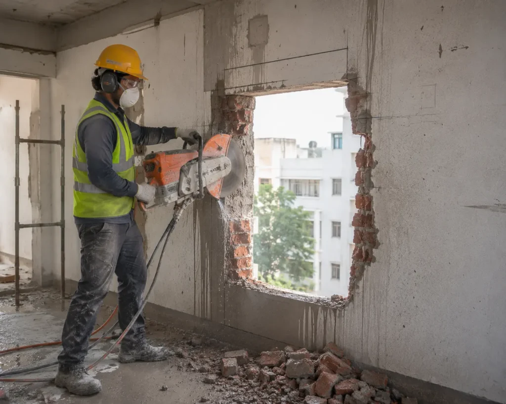 Wall Cutting Services in Dehradun for Doors and Windows